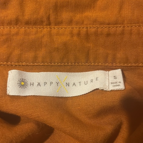 NEW Happy X Nature Utility Linen Dress size S - Picture 6 of 8